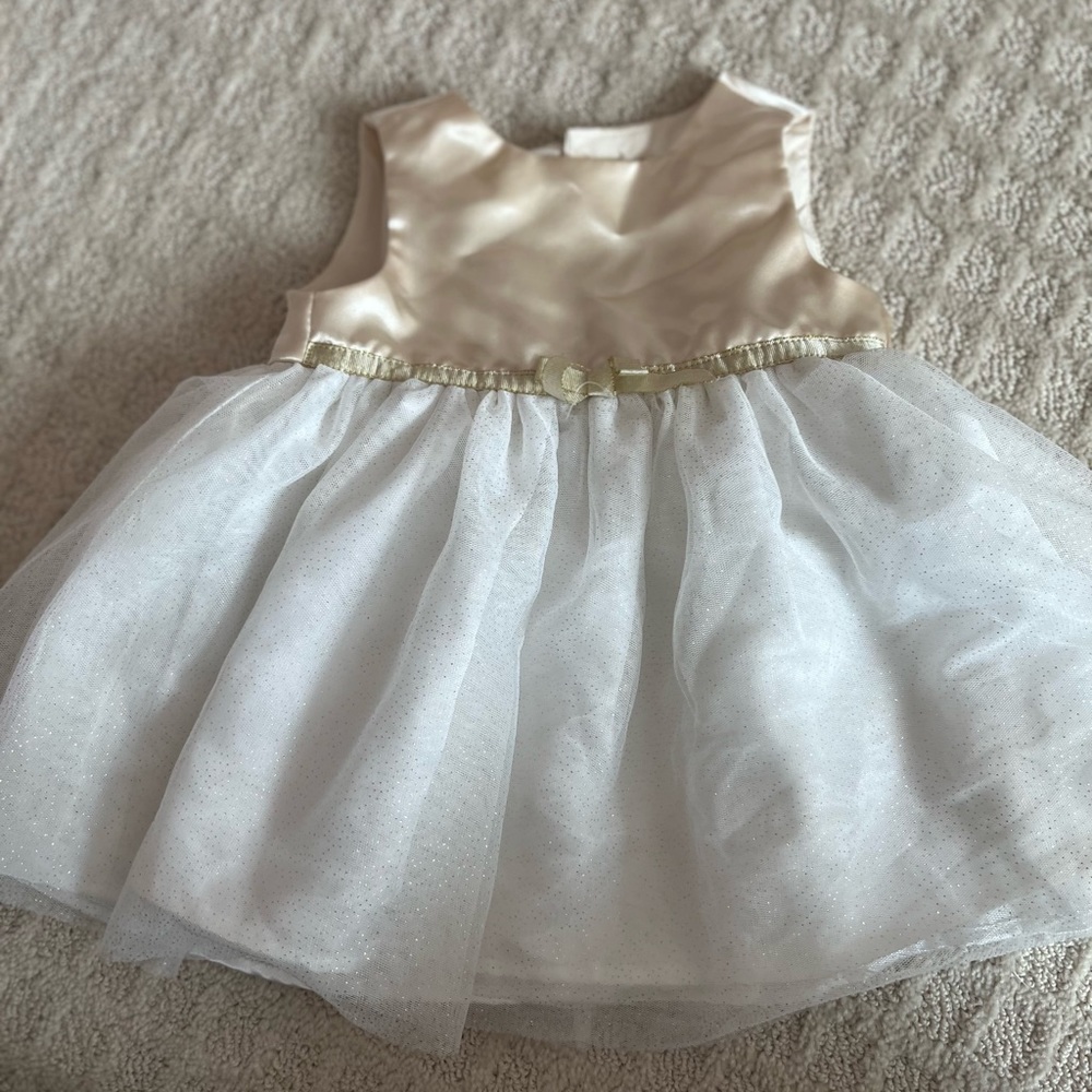 Biscotti white and gold dress